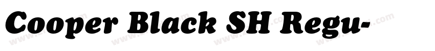 Cooper Black SH Regu字体转换